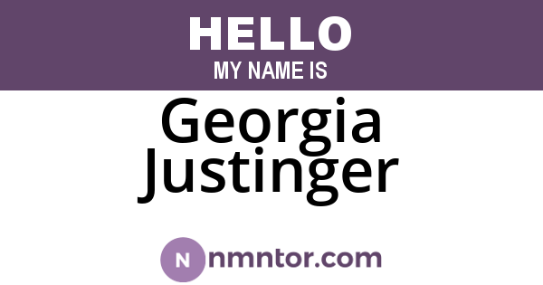Georgia Justinger