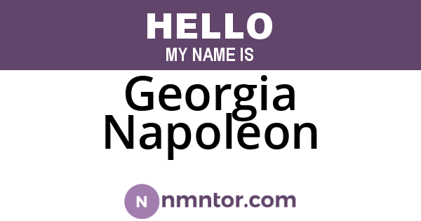 Georgia Napoleon
