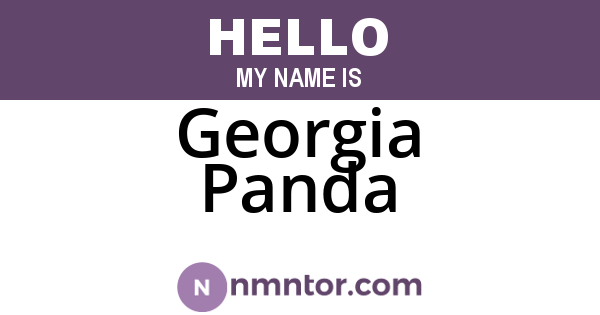 Georgia Panda