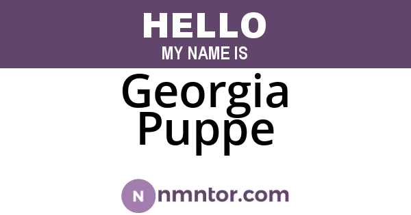 Georgia Puppe