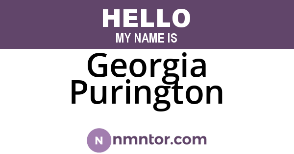 Georgia Purington