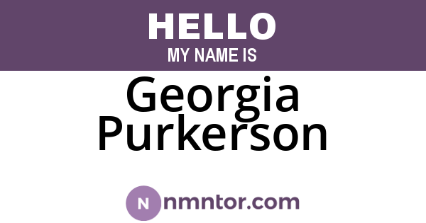 Georgia Purkerson