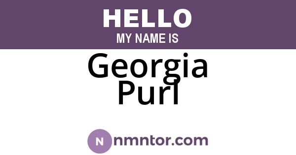Georgia Purl