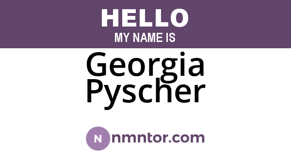 Georgia Pyscher