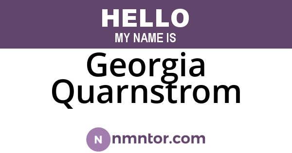 Georgia Quarnstrom