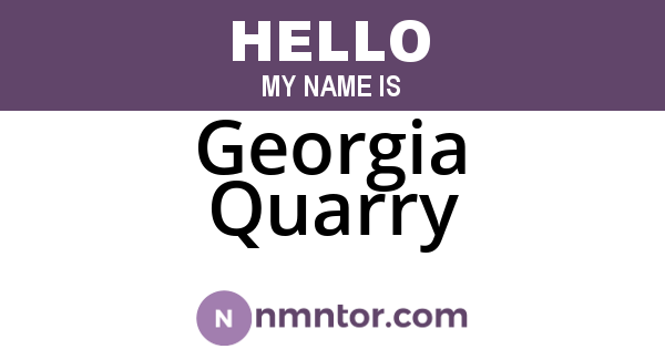 Georgia Quarry