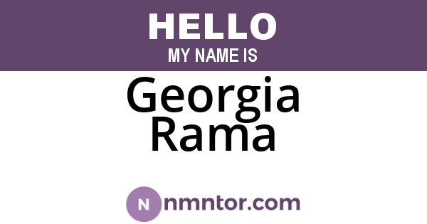 Georgia Rama