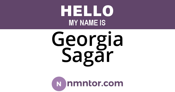 Georgia Sagar