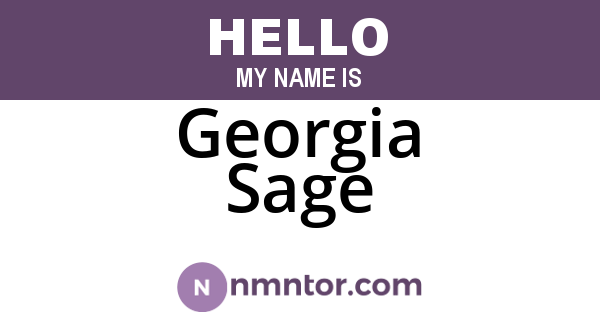 Georgia Sage