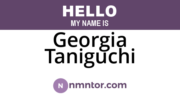 Georgia Taniguchi