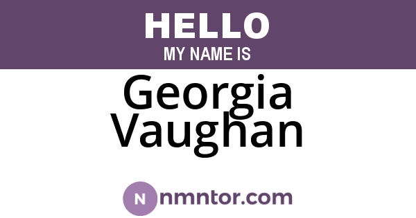 Georgia Vaughan