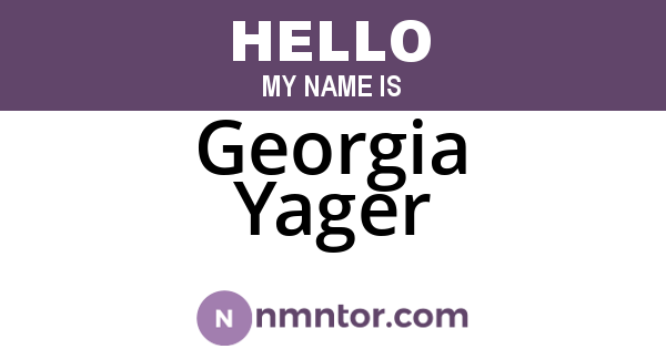 Georgia Yager