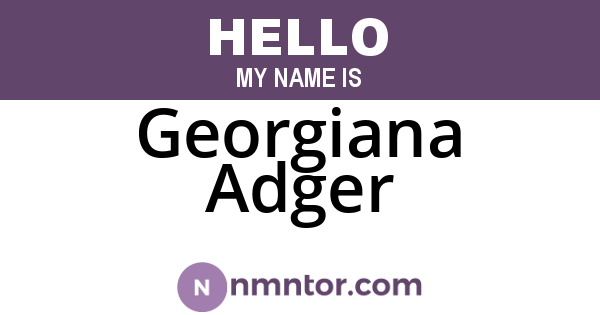 Georgiana Adger