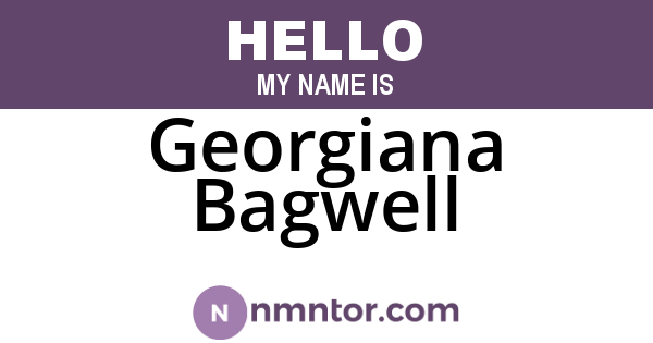 Georgiana Bagwell