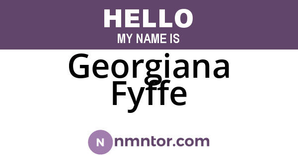 Georgiana Fyffe