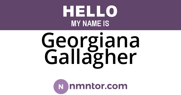 Georgiana Gallagher
