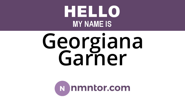 Georgiana Garner