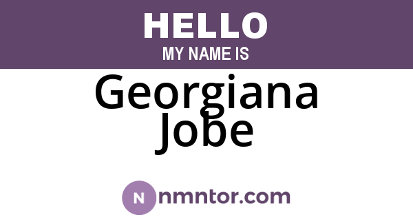 Georgiana Jobe