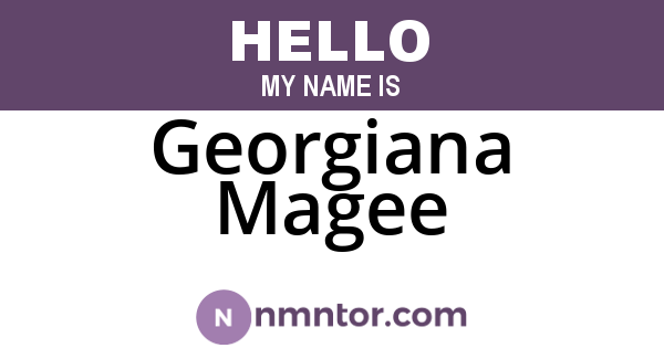Georgiana Magee