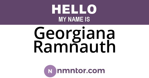 Georgiana Ramnauth