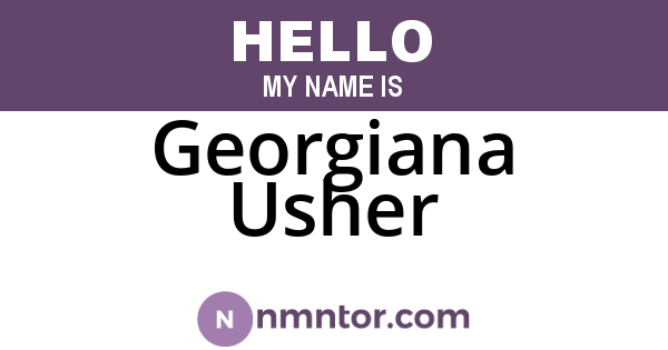 Georgiana Usher