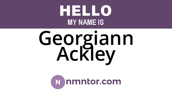Georgiann Ackley