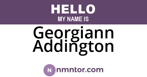 Georgiann Addington