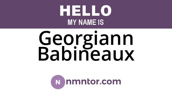 Georgiann Babineaux