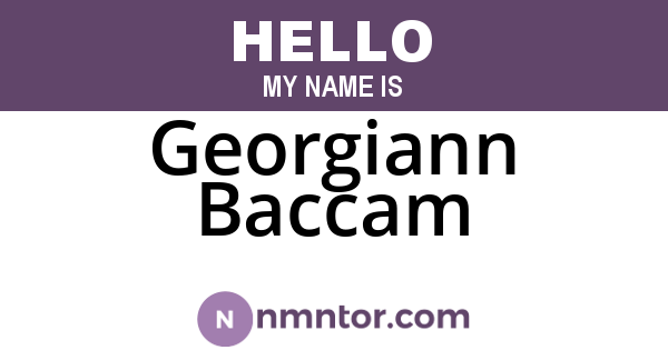 Georgiann Baccam