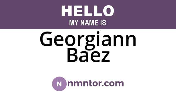 Georgiann Baez