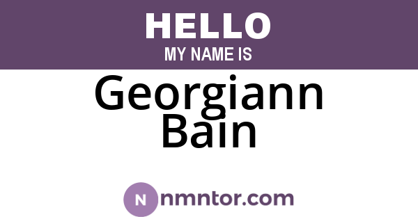 Georgiann Bain