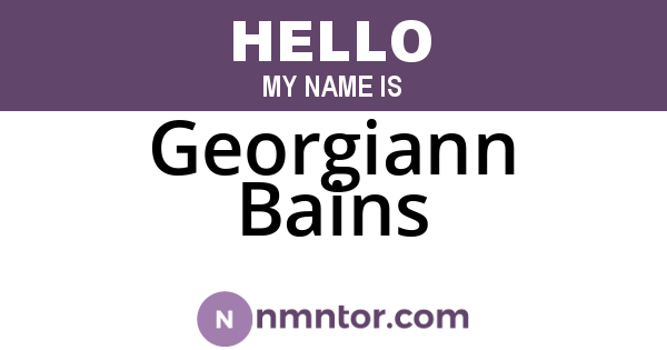 Georgiann Bains