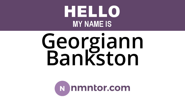 Georgiann Bankston