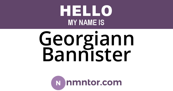 Georgiann Bannister