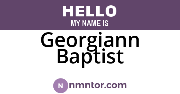 Georgiann Baptist
