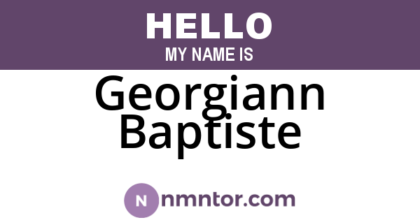 Georgiann Baptiste