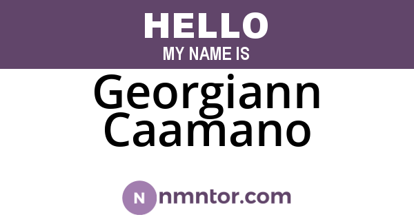 Georgiann Caamano