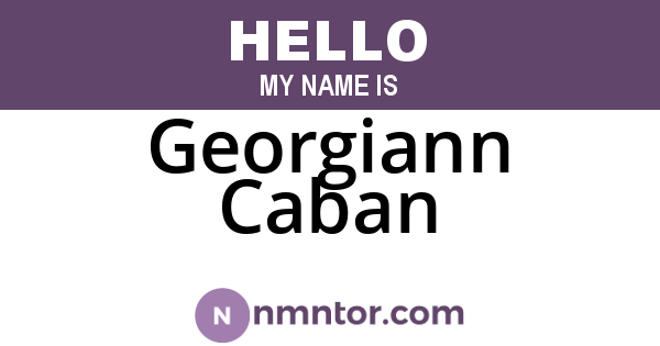 Georgiann Caban