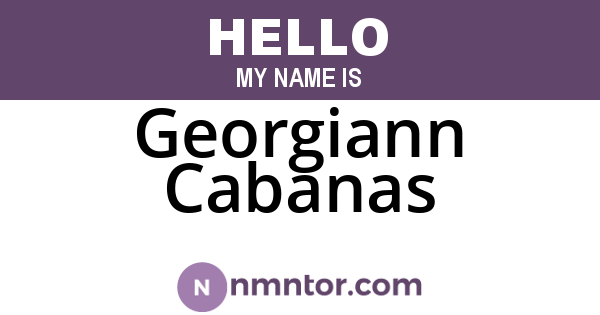 Georgiann Cabanas