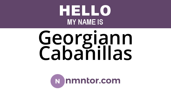Georgiann Cabanillas