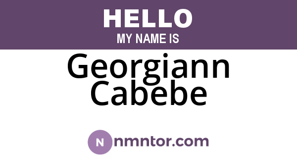 Georgiann Cabebe
