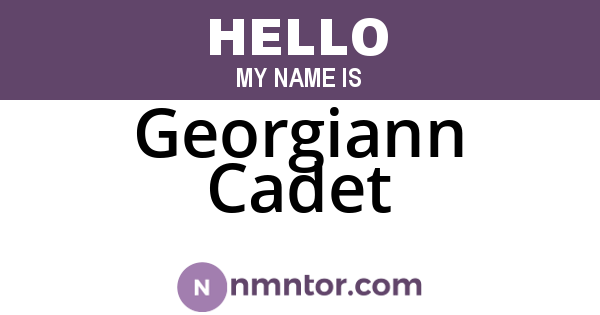 Georgiann Cadet