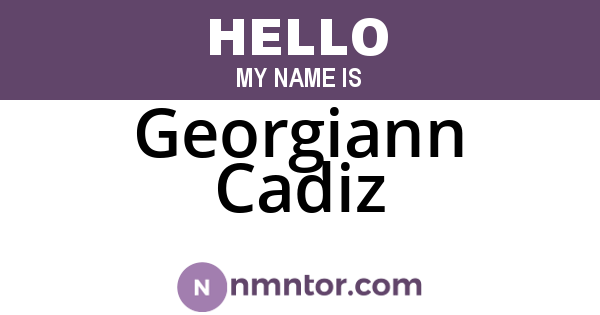 Georgiann Cadiz