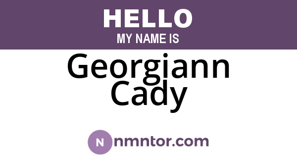 Georgiann Cady