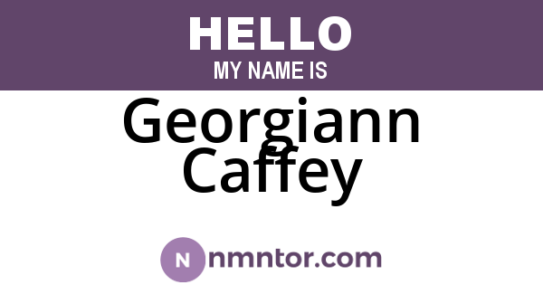 Georgiann Caffey