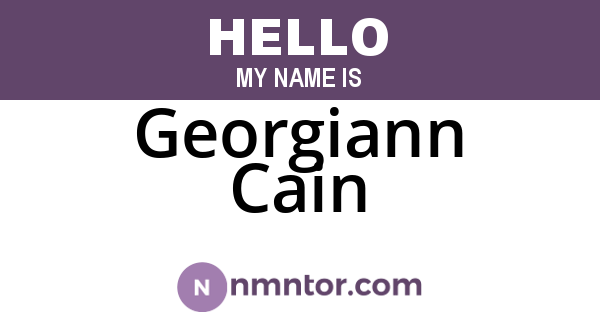 Georgiann Cain