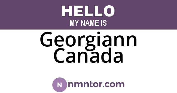 Georgiann Canada