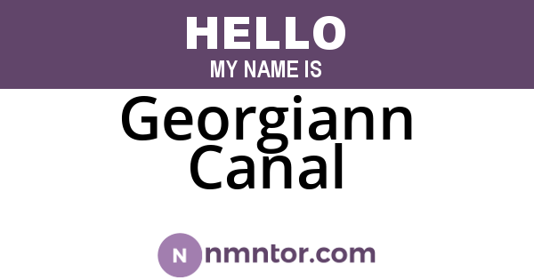 Georgiann Canal