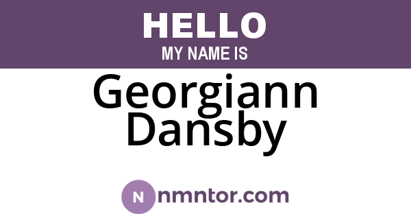 Georgiann Dansby