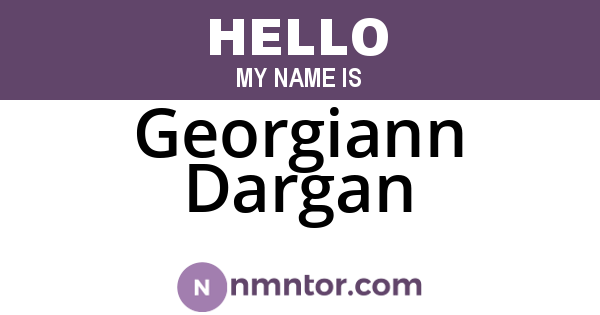Georgiann Dargan